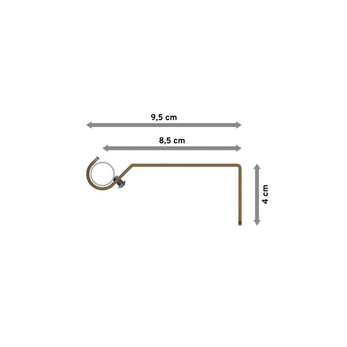 GARDINENSTANGE Olymp Allegra 100 cm, 1-läufig, 16 mm Ø Messing Antik - Messingfarben/Bronzefarben, Metall (100cm) - INTERDECO