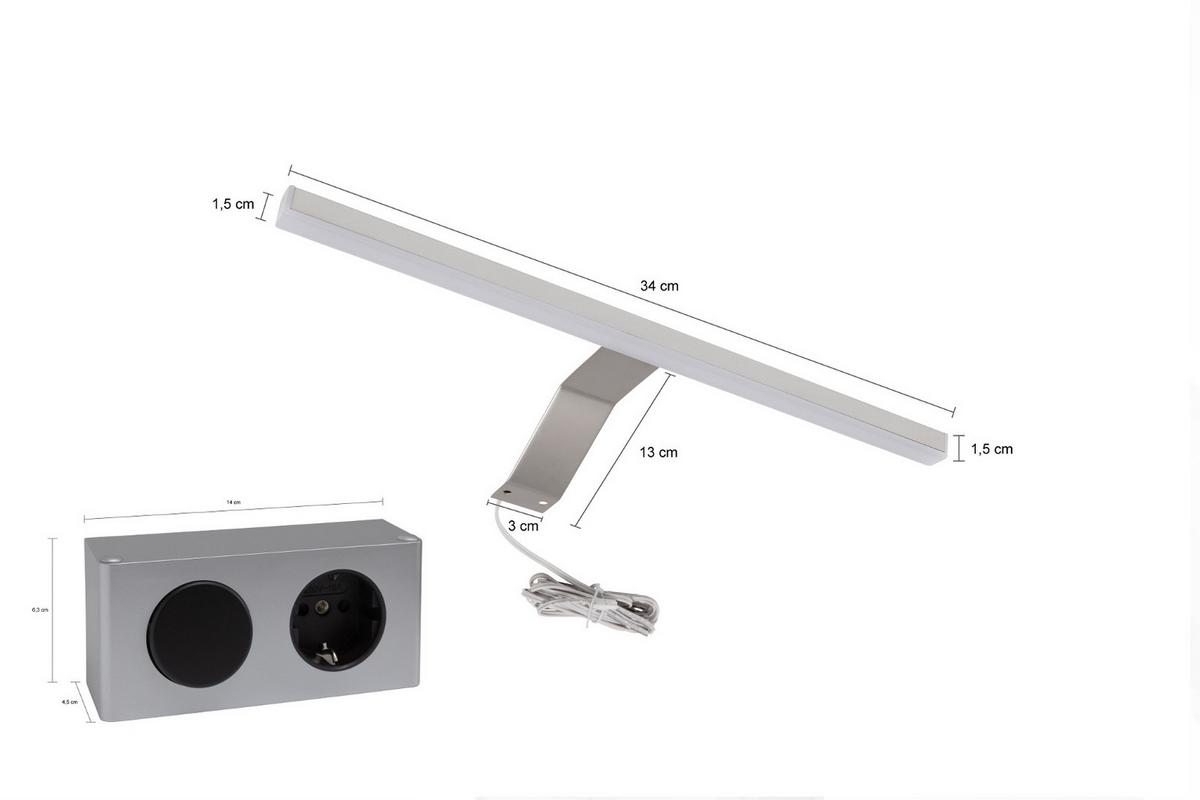 BADMÖBEL-SET Eiche, grau matt 5-teilig 200 cm, Kombination mit Waschbecken - Eichefarben/Grau, Holzwerkstoff (203/192/48cm) - Inn.Furn