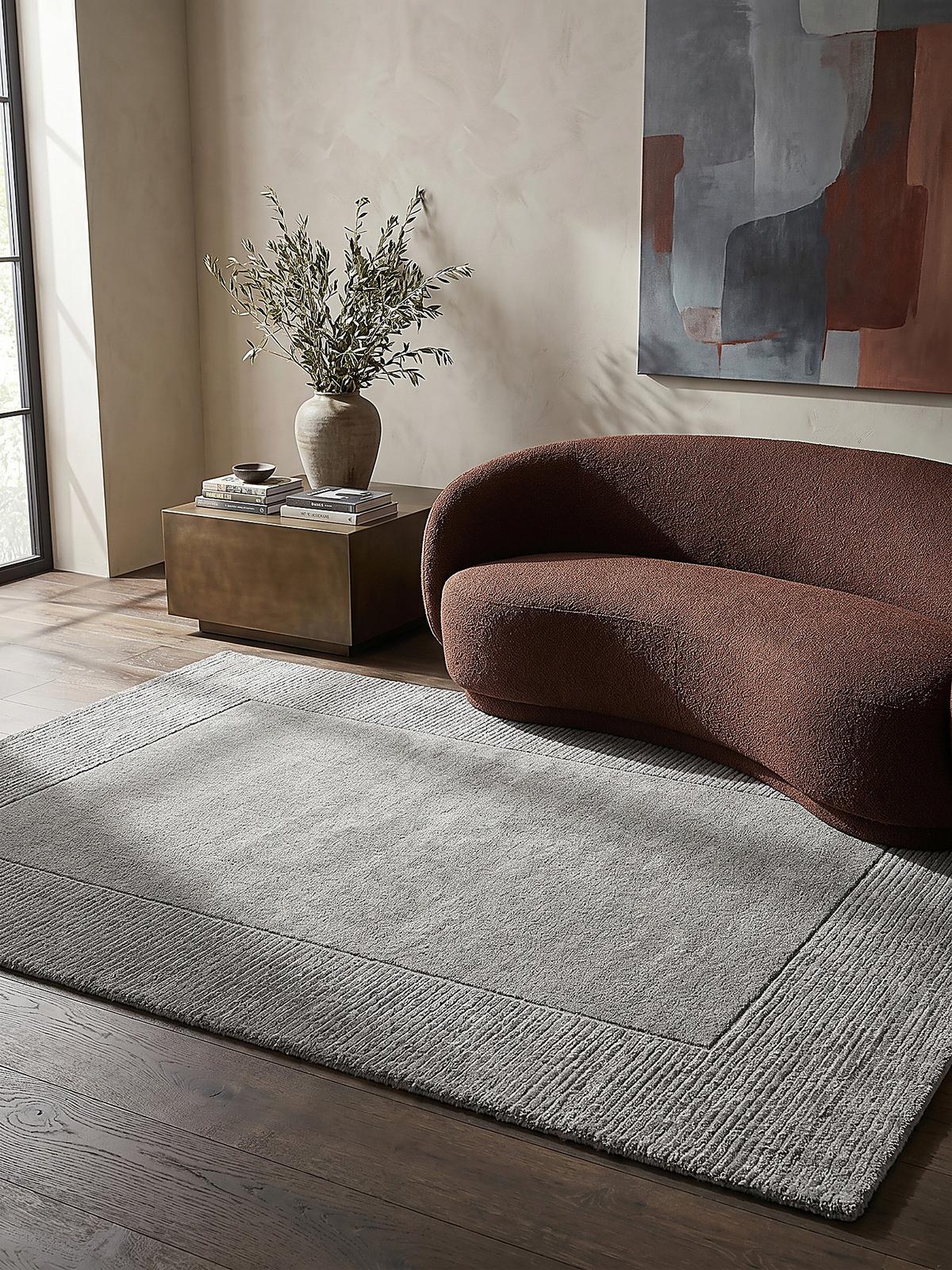 WOLLTEPPICH MOLE, einfarbig, Grau meliert, 200 x 290 cm - Grau, Textil (290/200cm) - KADIMA DESIGN