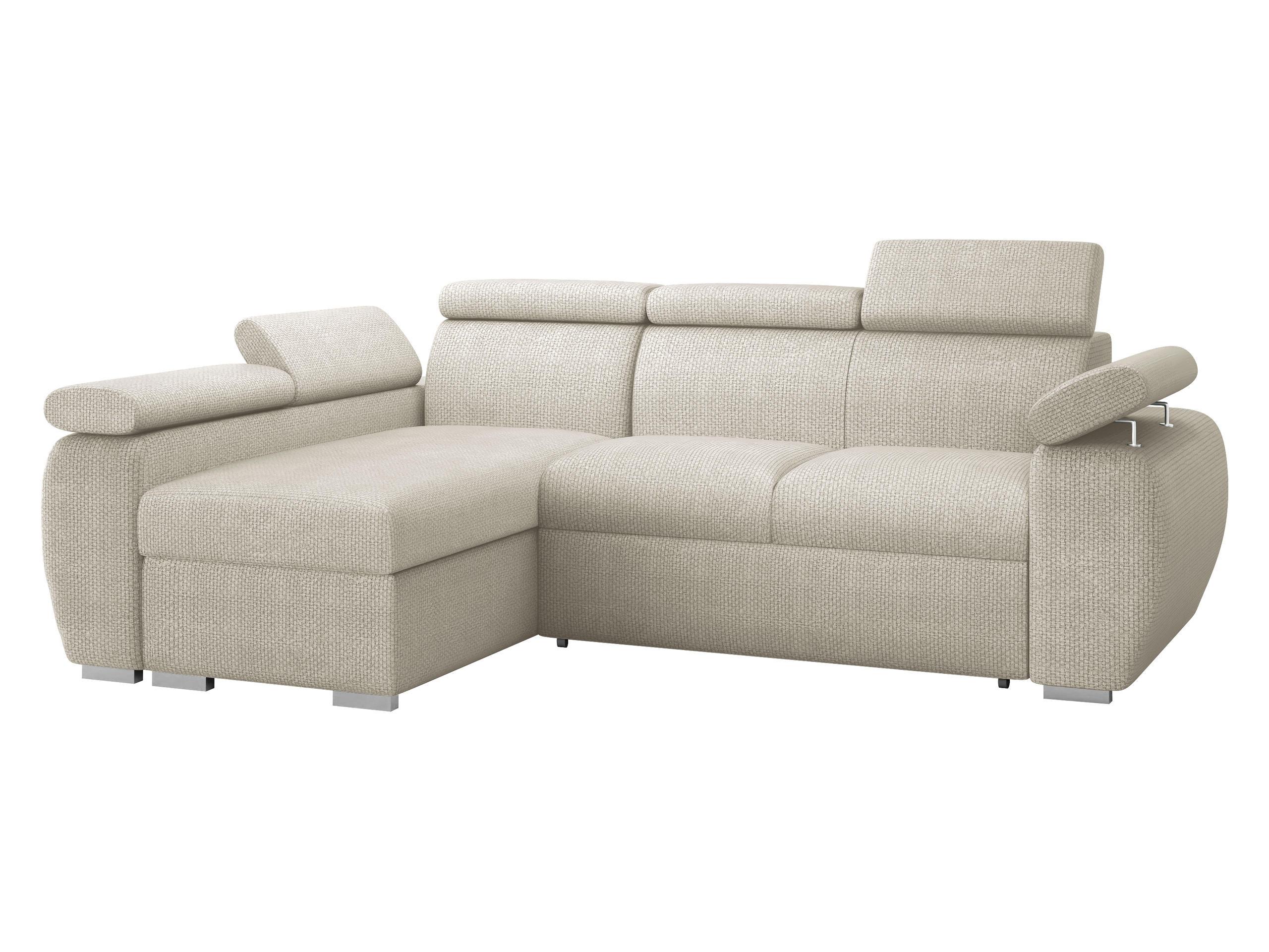 ECKSOFA Boston Mini, Seite: Links - LC+2R - Chromfarben/Mokka, Holz/Textil (255/170cm) - MIRJAN24