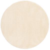 LUXUS HOCHFLOR LANGFLOR TEPPICH HARMONY RUND - Creme, Textil (133/133cm) - Snapstyle