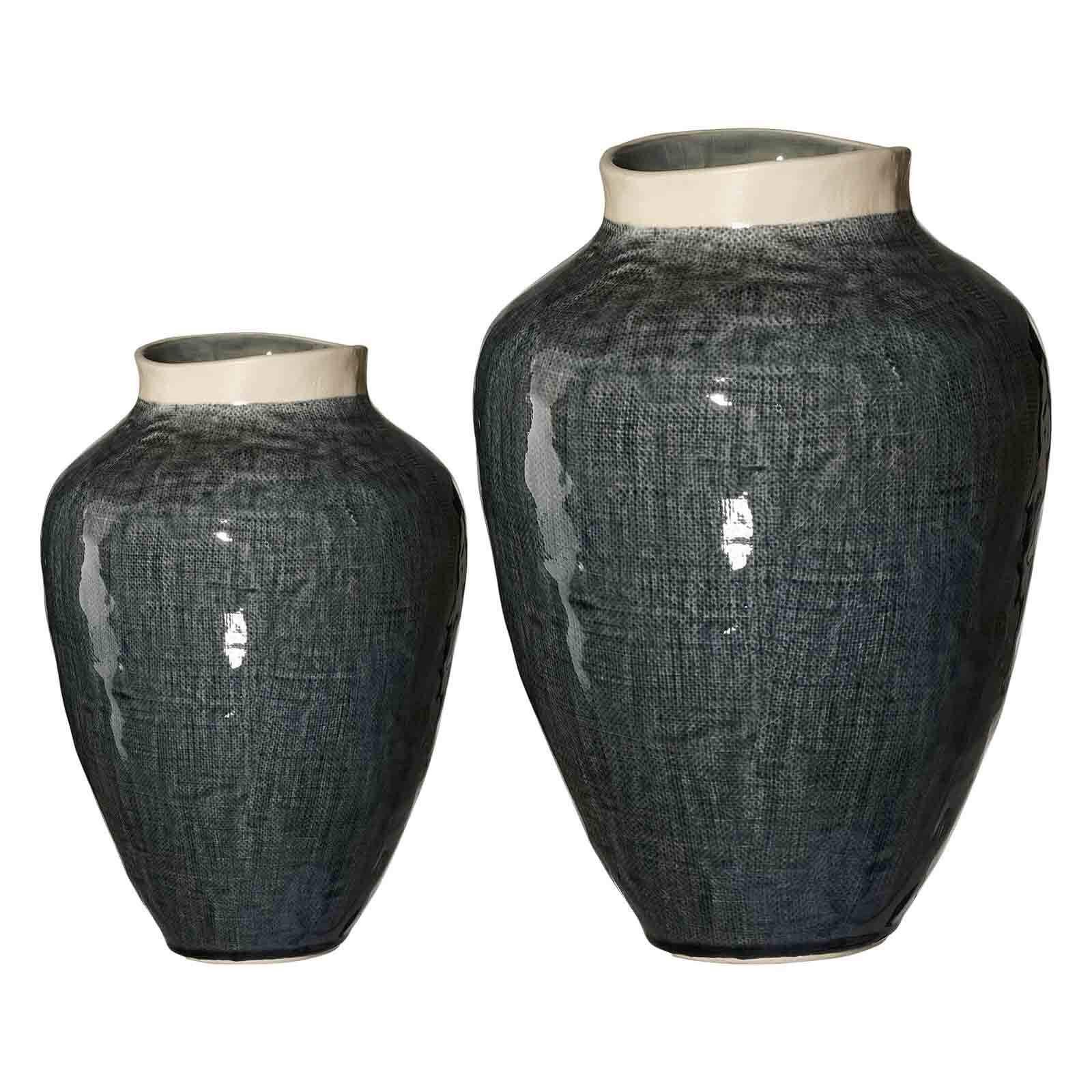 VASEN Lucca grau 31 cm / 41 cm 2-tlg. - Grau, Keramik (2cm) - Ritzenhoff Breker