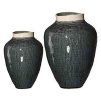 VASEN Lucca grau 31 cm / 41 cm 2-tlg. - Grau, Keramik (2cm) - Ritzenhoff Breker