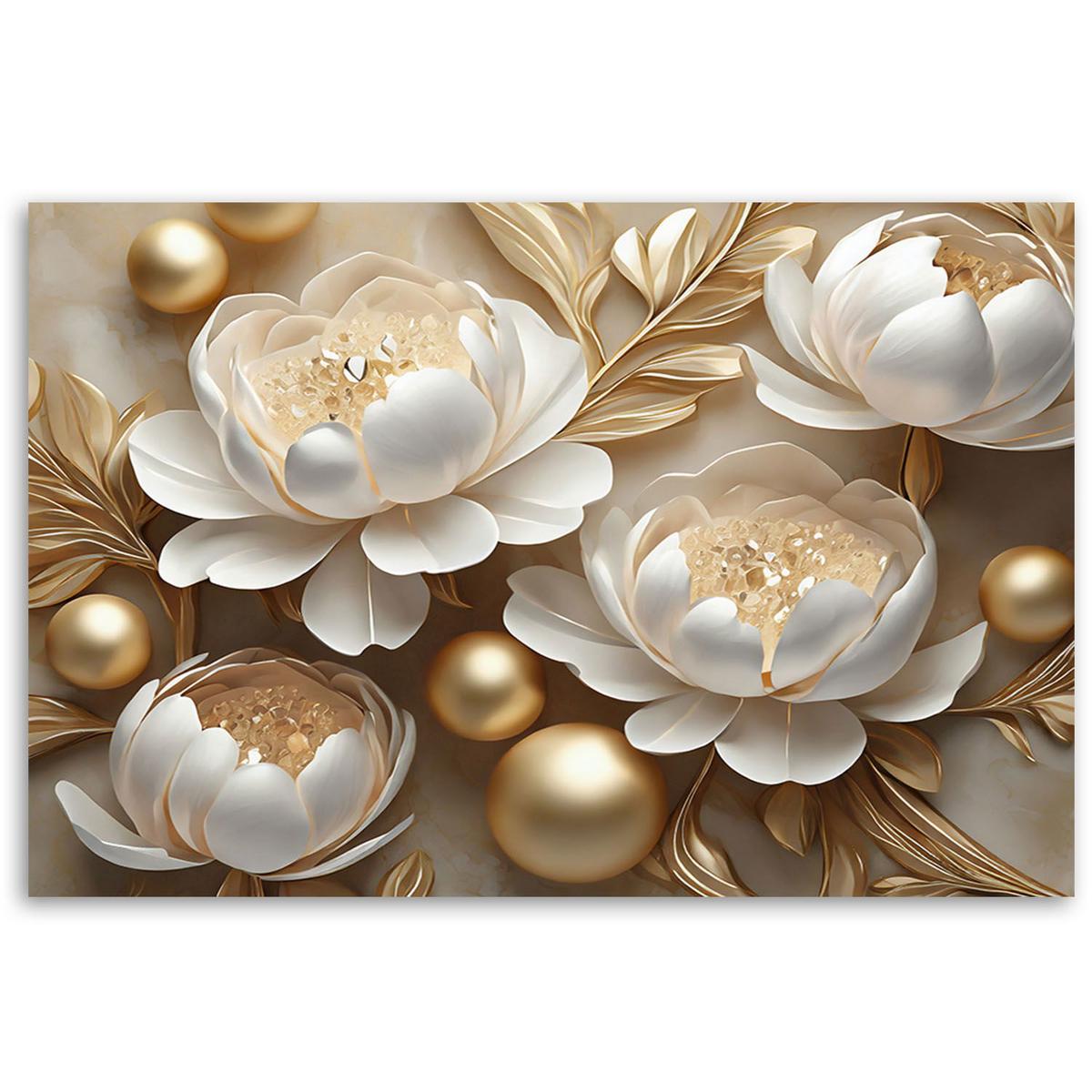 KUNSTDRUCK Gold 100/70 cm - Goldfarben, Textil (100/70cm) - KUNSTLOFT
