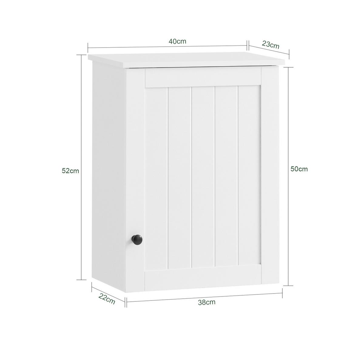 HÄNGESCHRANK Weiß - Weiß, Holzwerkstoff (40/52/23cm) - SoBuy