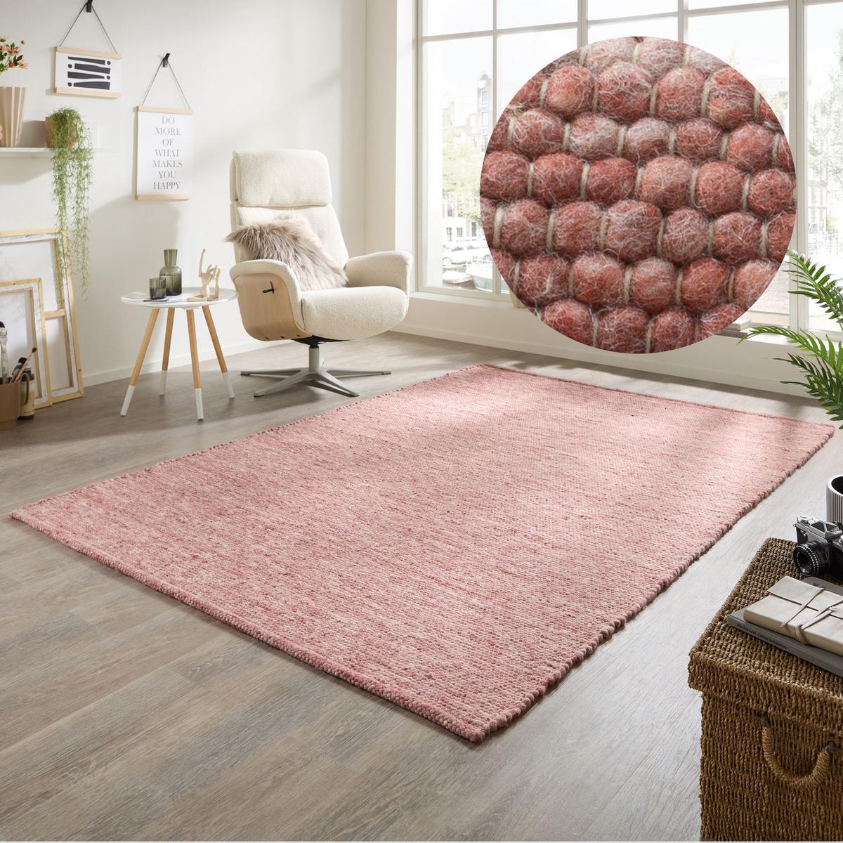 HANDWEBTEPPICH Atlas 40x60 cm - Rot, Textil (40/60cm) - Rug and Roll