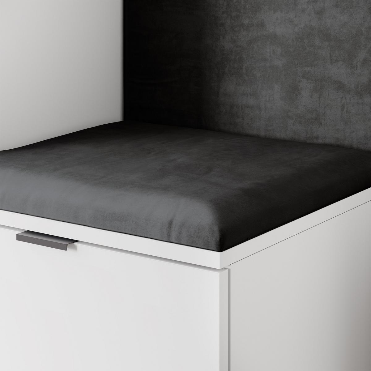 GARDEROBENSCHRANK LORI 95/181/51 cm Modern Weiß - Schwarz/Weiß, Holzwerkstoff (95/181/51cm) - MASSENO