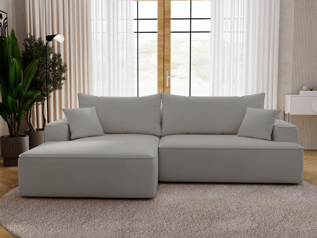 ECKSOFA California Hellgrau Links - Hellgrau, Holz/Textil (165/270cm) - Graingold
