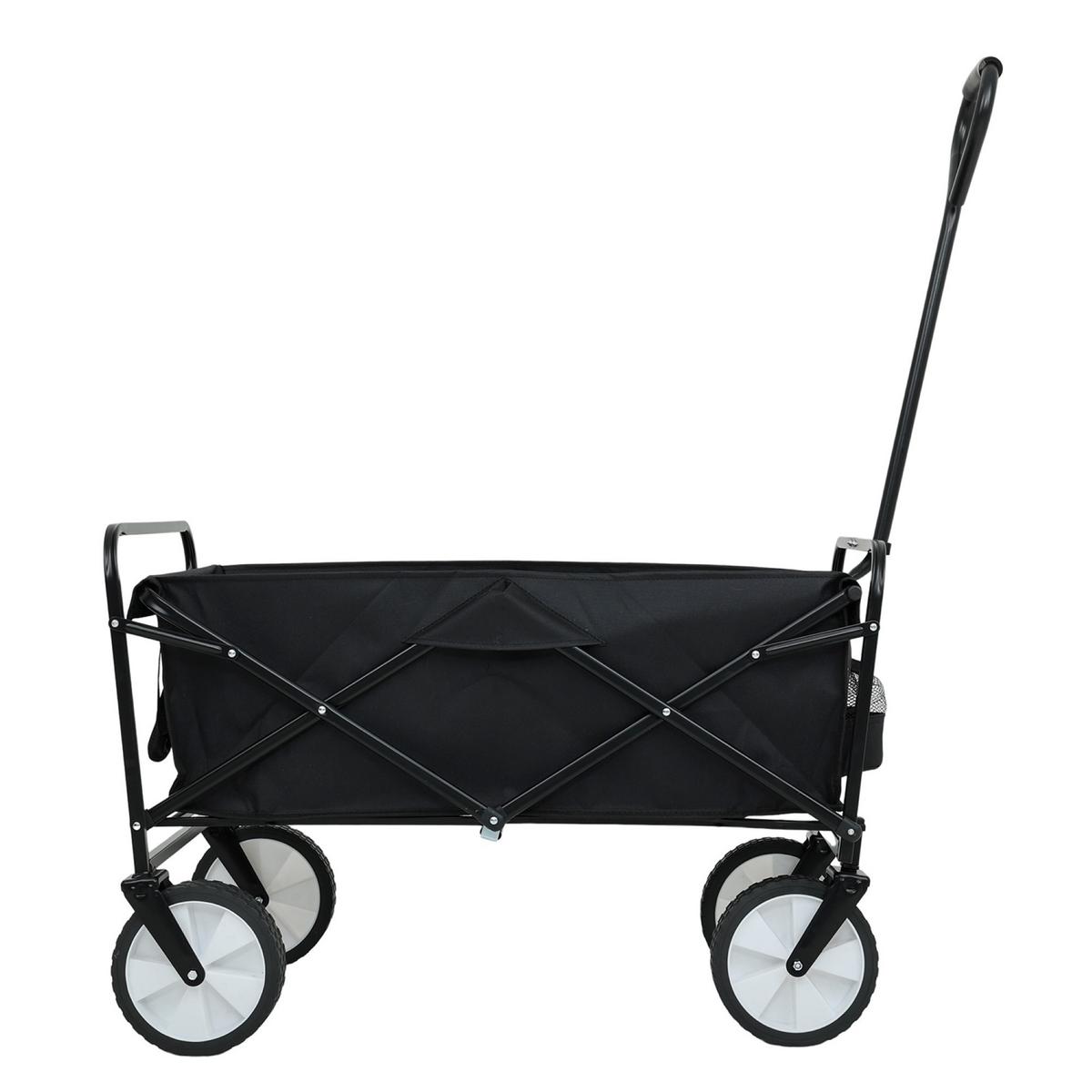 BOLLERWAGEN Faltbar, Strandwagen mit 110 kg Tragkraft - Schwarz, Textil (50/59/50cm) - RAUMHIRSCH FURNITURE