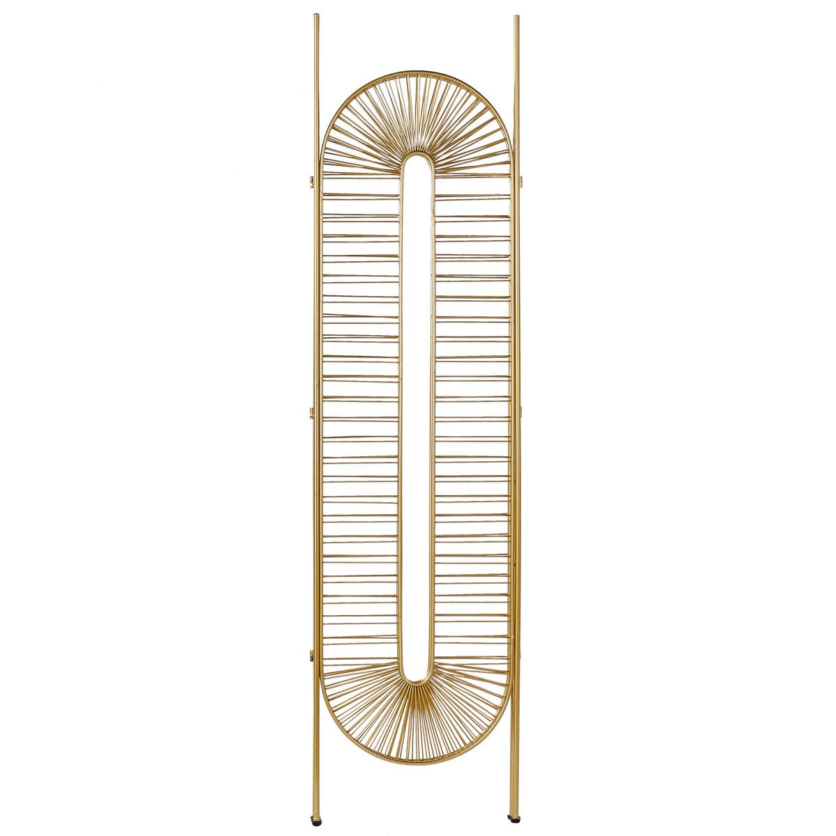 RAUMTEILER 3-teilig Gold 135 cm 170 cm Noale - Goldfarben, Metall (135/170/1cm) - Beliani
