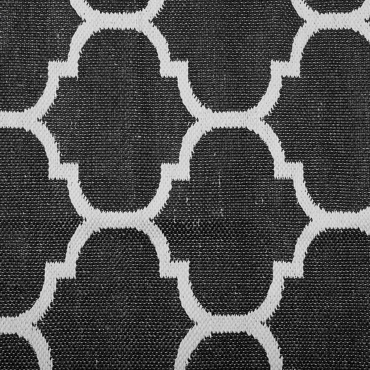 KURZFLOR-OUTDOOR-TEPPICH Aladana 200/140 cm - Schwarz, Kunststoff (140/200cm) - Beliani