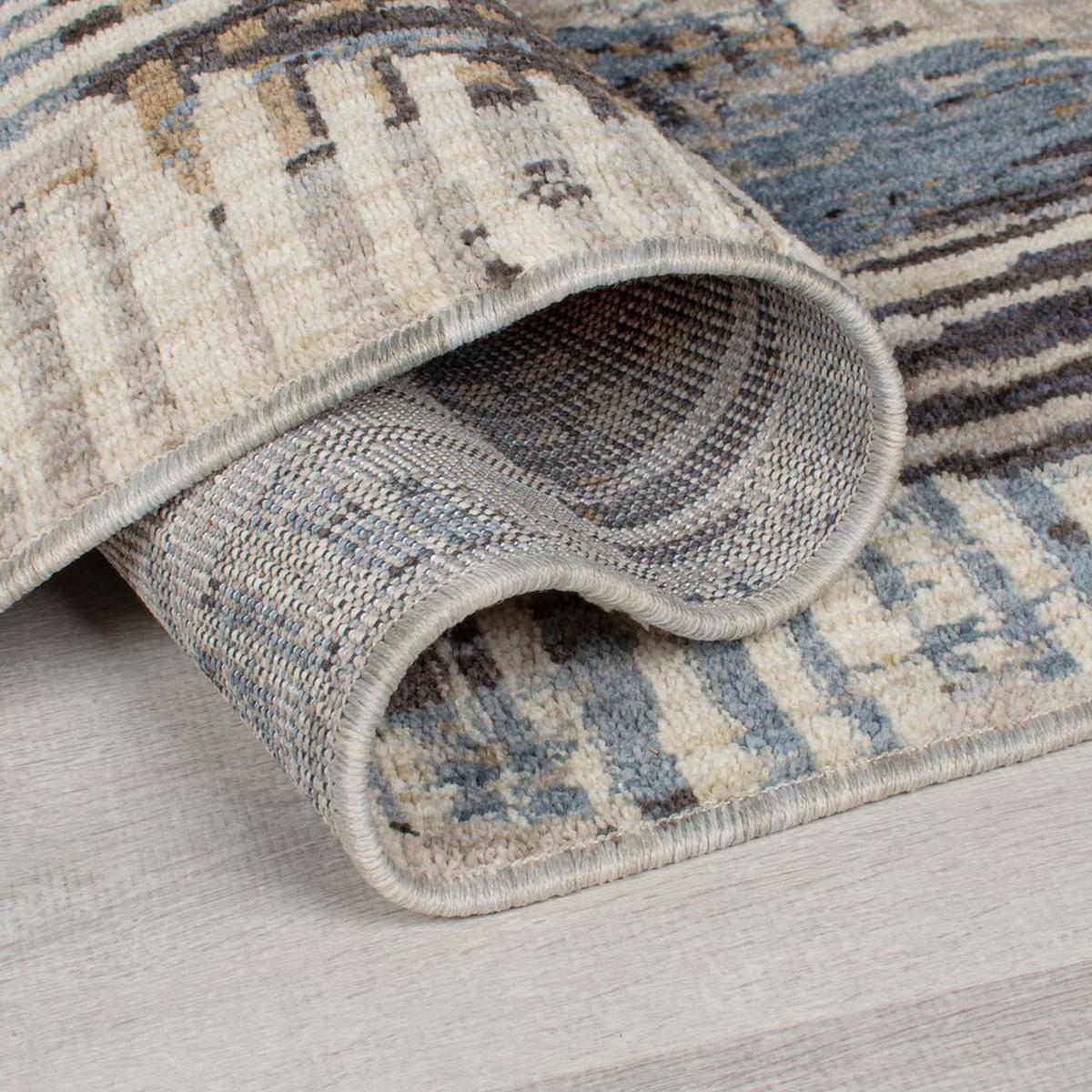 TEPPICH WYE, geometrisch, Blau-Grau, 200 x 290 cm - Blau, Textil (200/290cm) - KADIMA DESIGN