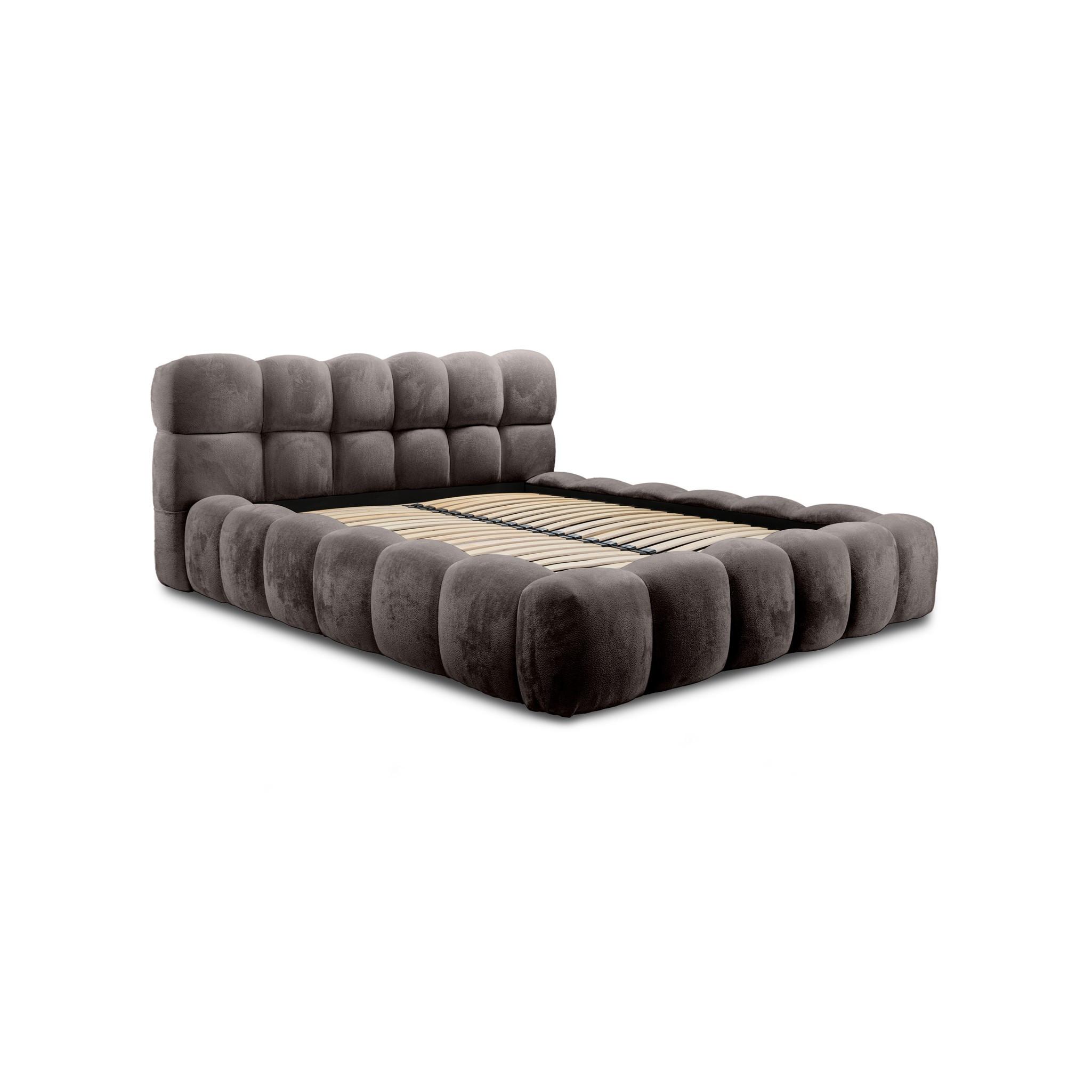 POLSTERBETT Aurelia - Anthrazit, Holzwerkstoff/Textil (180/200cm) - Fun Möbel
