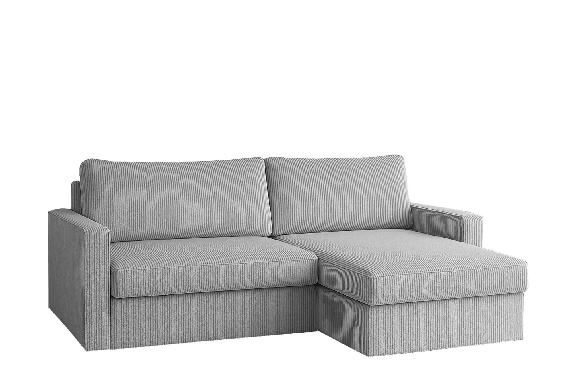 ECKSOFA Bendik In Poso - Hellgrau, Holzwerkstoff/Textil (140/224cm) - Fun Möbel