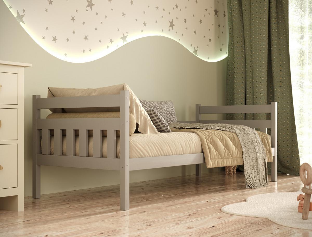 KINDERBETT Dawid mit Matratze 90/180 Grau 90/180 - Grau, Holz (90/180cm) - RAUMHIRSCH FURNITURE