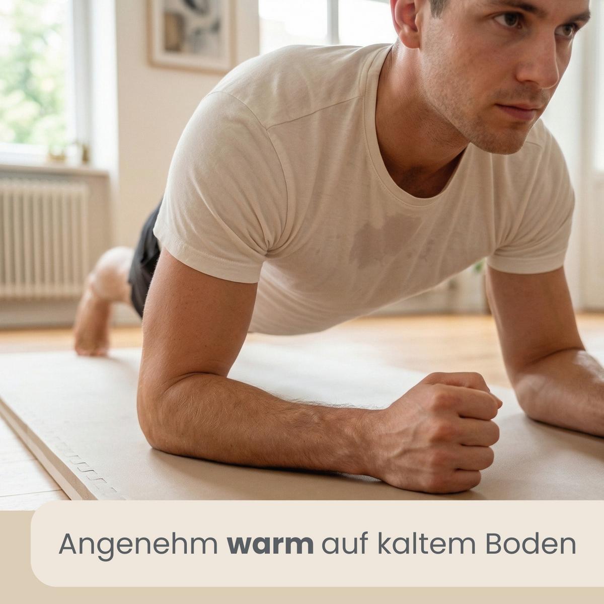 BODENSCHUTZMATTE 63x63x2 cm, Beige Braun, 4er Set - Braun, Kunststoff (63/63cm) - eyepower