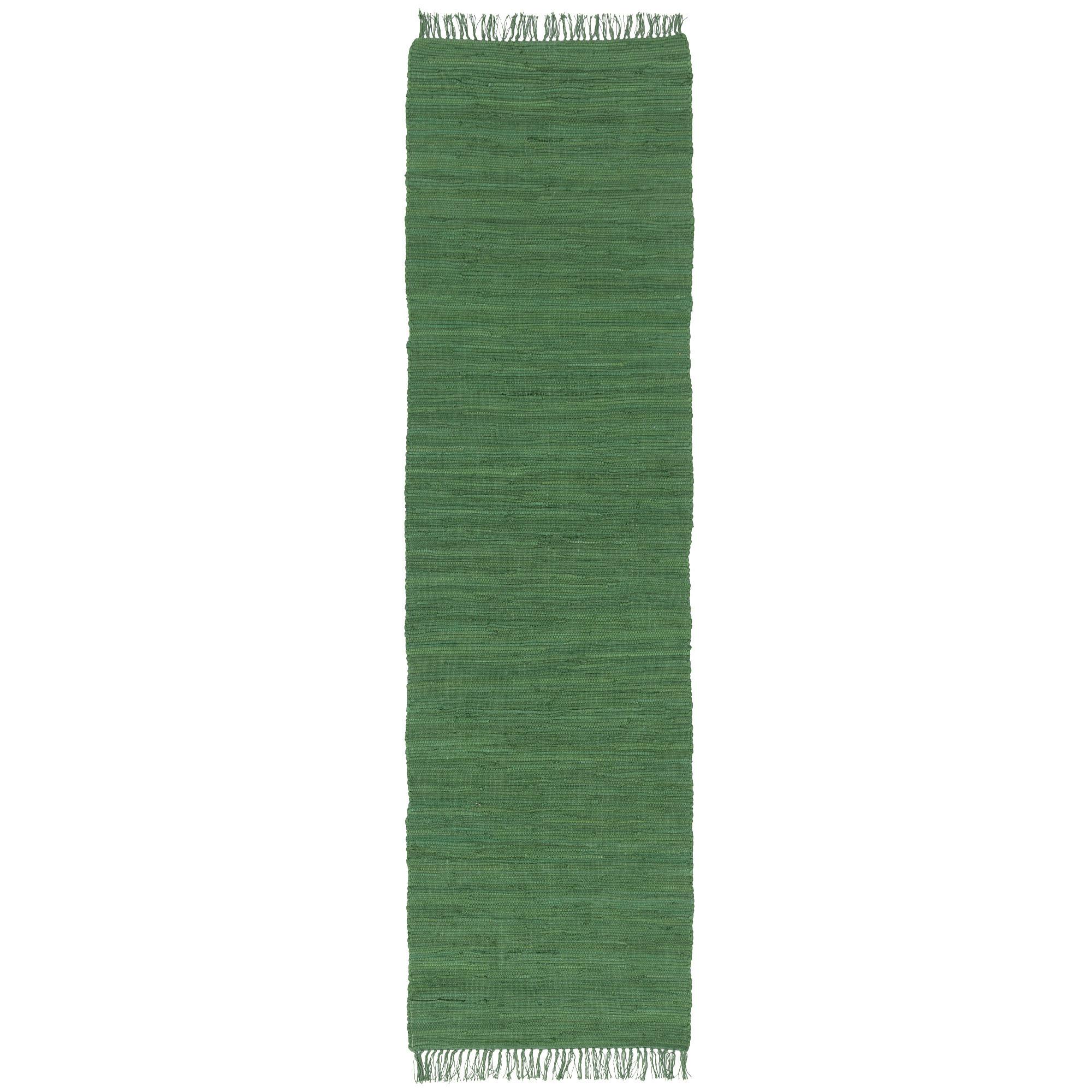 BAUMWOLLE NATUR TEPPICH LÄUFER JOLLY COTTON - Dunkelgrün, Textil (60/120cm) - Pergamon