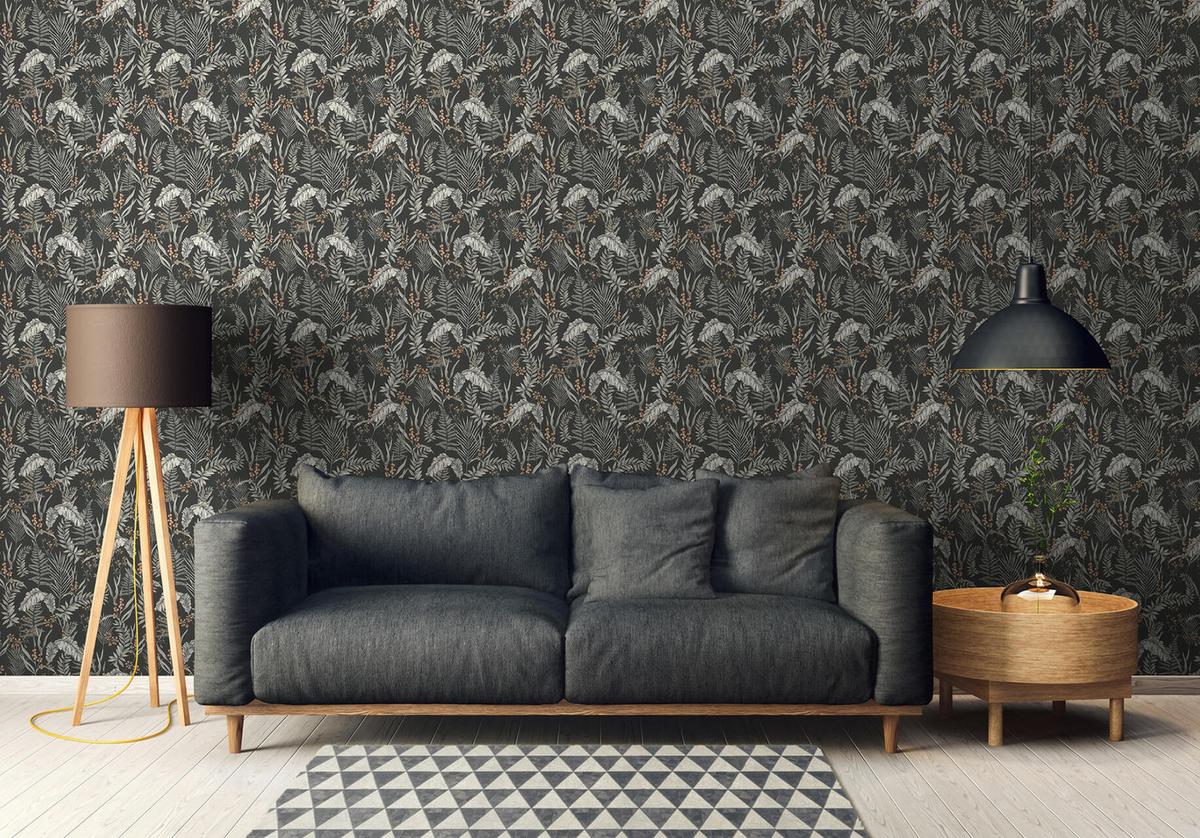 VLIESTAPETE Schwarz 53/1005 cm - Weiß, Textil (53/1cm) - KUNSTLOFT