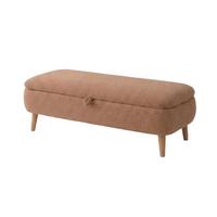 AUFBEWAHRUNGSBANK aus Bouclé-Stoff 30/45/90 cm - Braun, Holzwerkstoff (30/45/26cm) - Calicosy