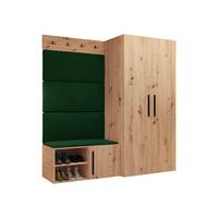 GARDEROBEN-SET Medi I - Schwarz/Eiche Artisan, Holzwerkstoff/Kunststoff (80/191/50cm) - MIRJAN24