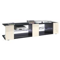LOWBOARD Movie Fronten in Creme Hochglanz - Creme, Holzwerkstoff (135/30/39cm) - Vladon