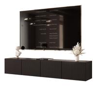 TV-LOWBOARD ANGEL Schwarz hängend mit LED-Beleuchtung 200 cm - Schwarz, Holzwerkstoff (200/36/40cm) - Idohome