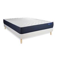 BETT Actimemo life Memory-Schaum 160 x 210 cm h4 - Kit Bettgestell Weiß - Beige/Weiß, Karton/Holz (160/210cm) - ACTISOM