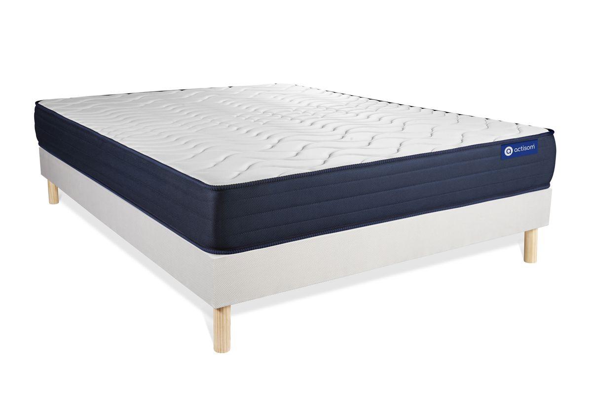 BETT Actimemo life Memory-Schaum 180 x 200 cm h4 - Kit Bettgestell Weiß - Beige/Weiß, Karton/Holz (180/200cm) - ACTISOM
