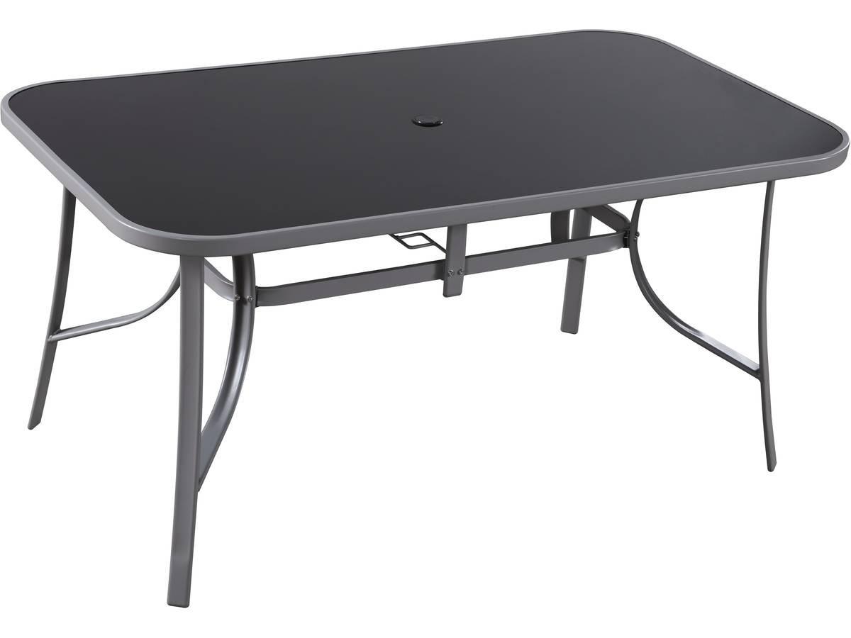 GARTENTISCH cordoba Schwarz - Schwarz, Glas (150/90/72cm) - Habitat Garten