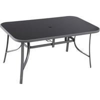 GARTENTISCH cordoba Schwarz - Schwarz, Glas (150/90/72cm) - Habitat Garten