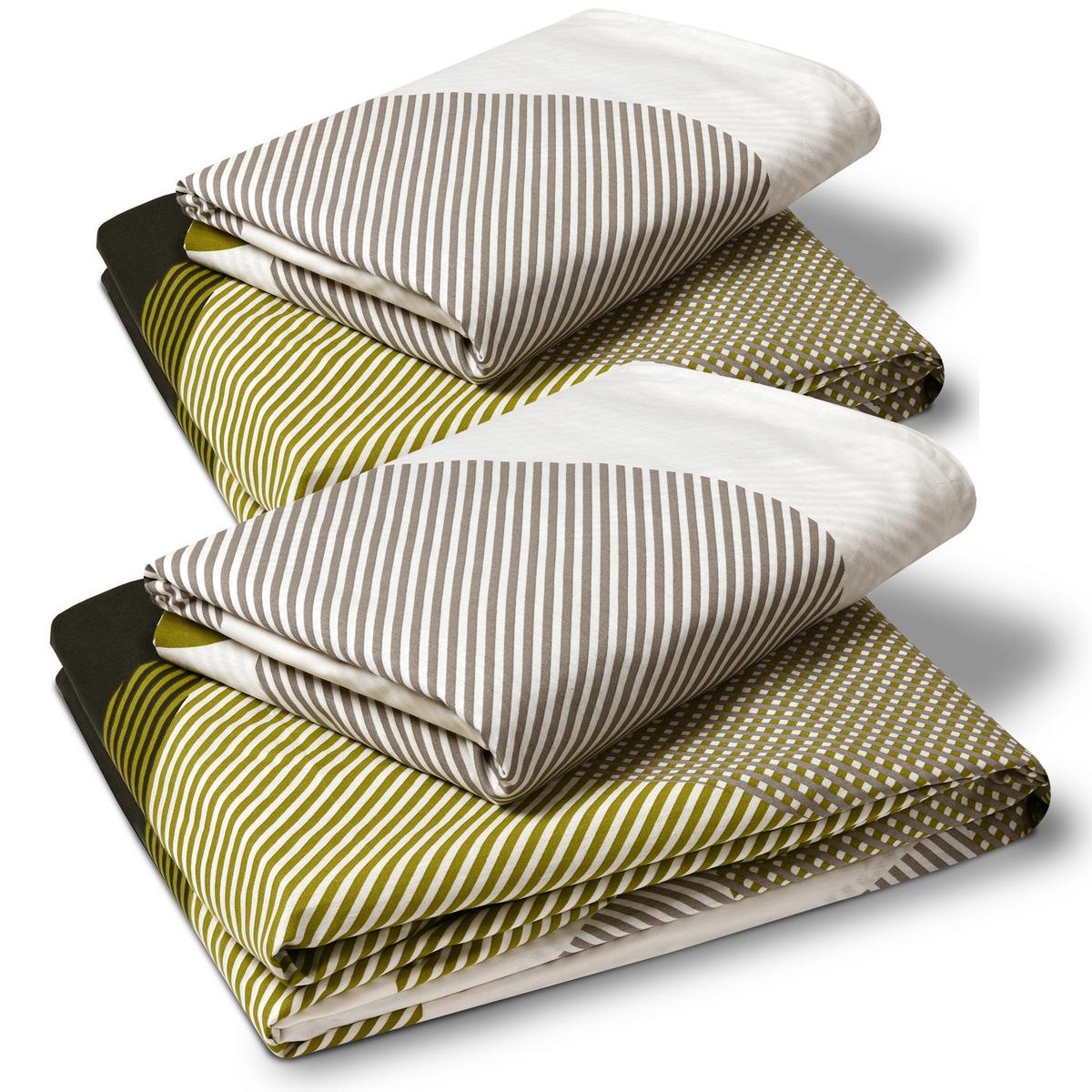 BETTWÄSCHE Nela 155x220cm + Kissenbezug 80x80cm Ornamente Renforcé 2er Set - Multicolor, Textil (155/220cm)