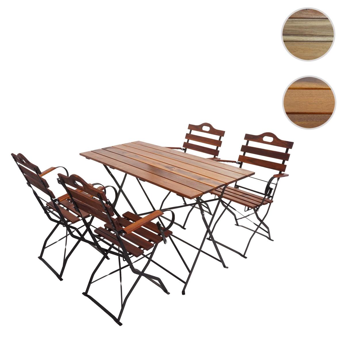 BIERGARTEN-SET Braun - Dunkelbraun, Holz - MCW
