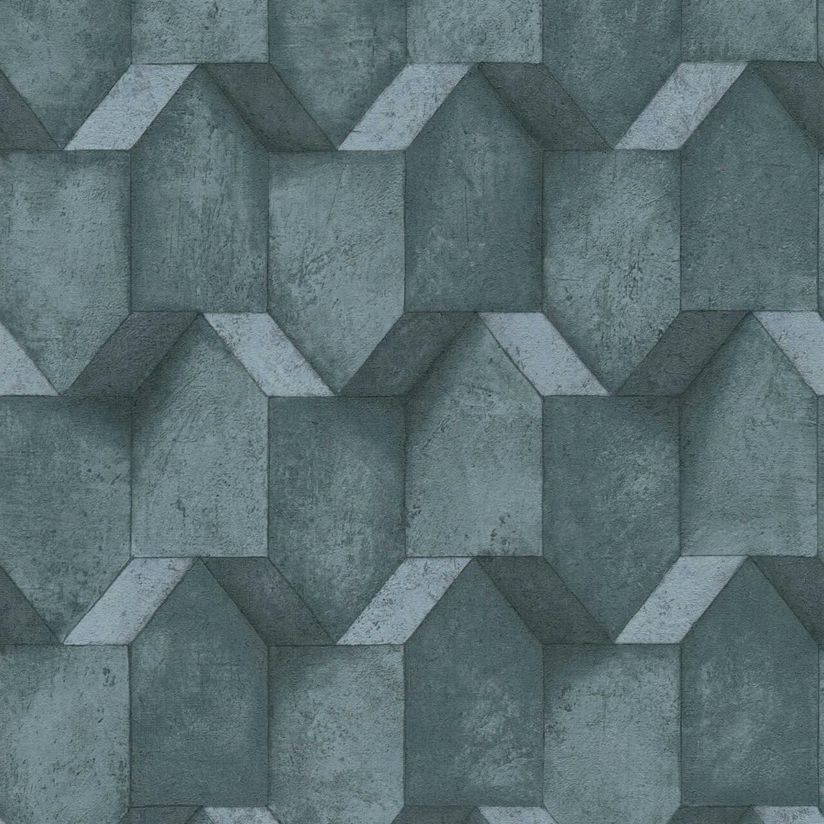 VLIESTAPETE Blau 53/1005 cm - Türkis, Textil (53/1cm) - KUNSTLOFT