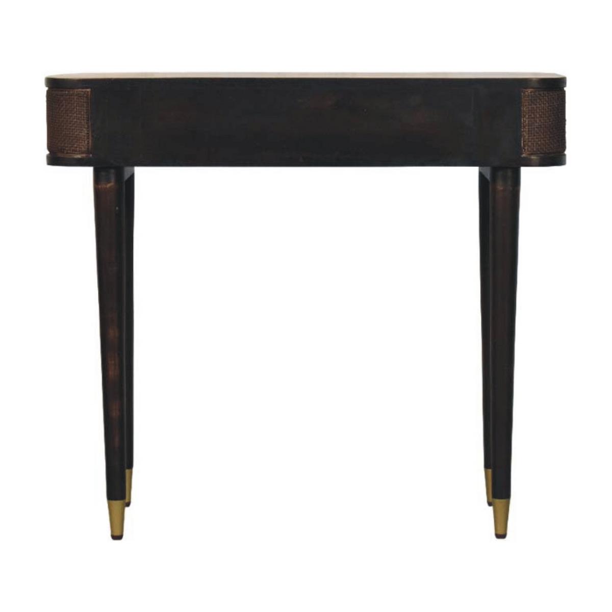 KONSOLENTISCH mit Samt-Mokka-Finish, 2 Schubladen, dunkelbraun - Dunkelbraun, Holz (35/90/80cm) - Artisan Furniture