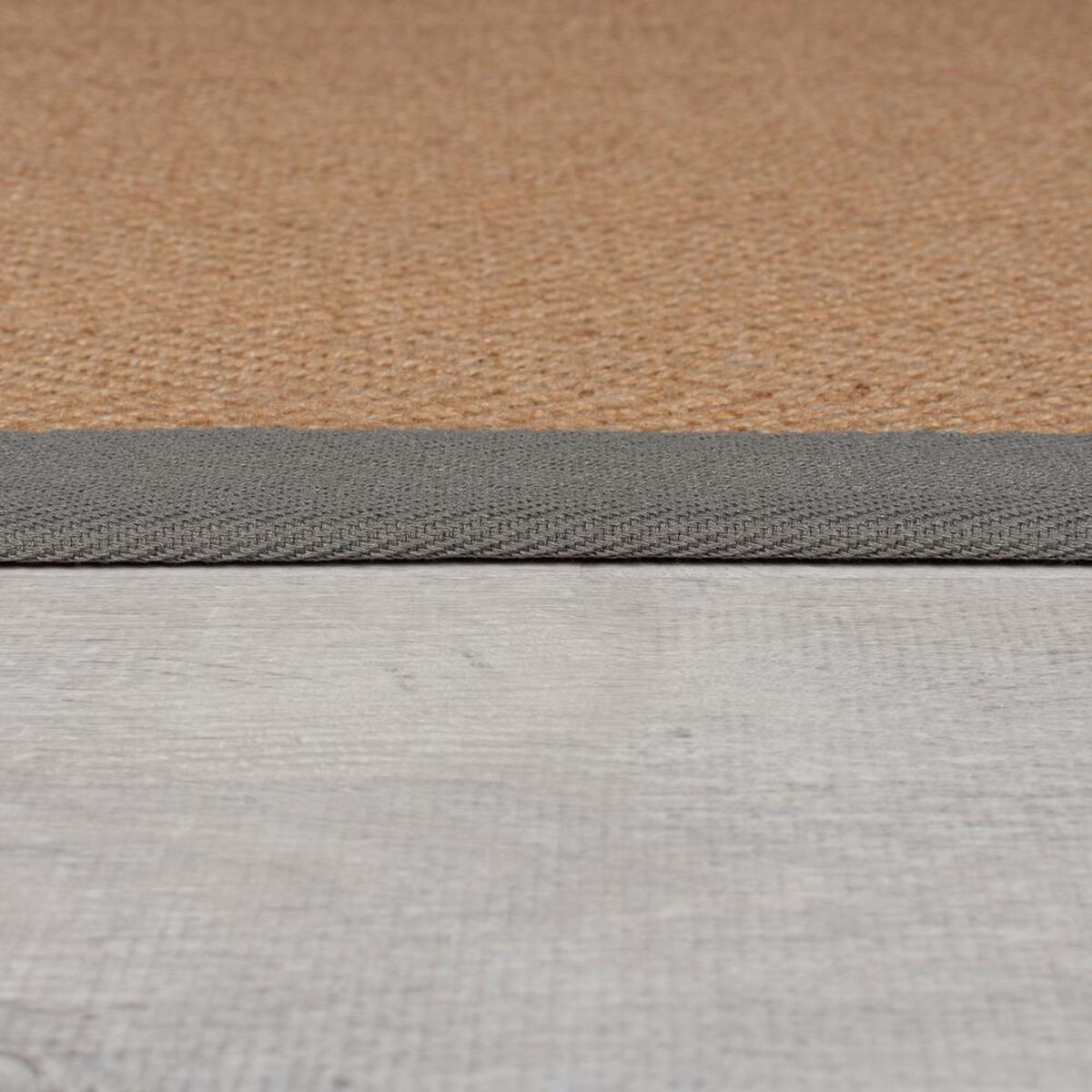 JUTETEPPICH TRENT, geometrisch, Grau, 120 x 170 cm - Naturfarben/Grau, Textil (120/170cm) - KADIMA DESIGN