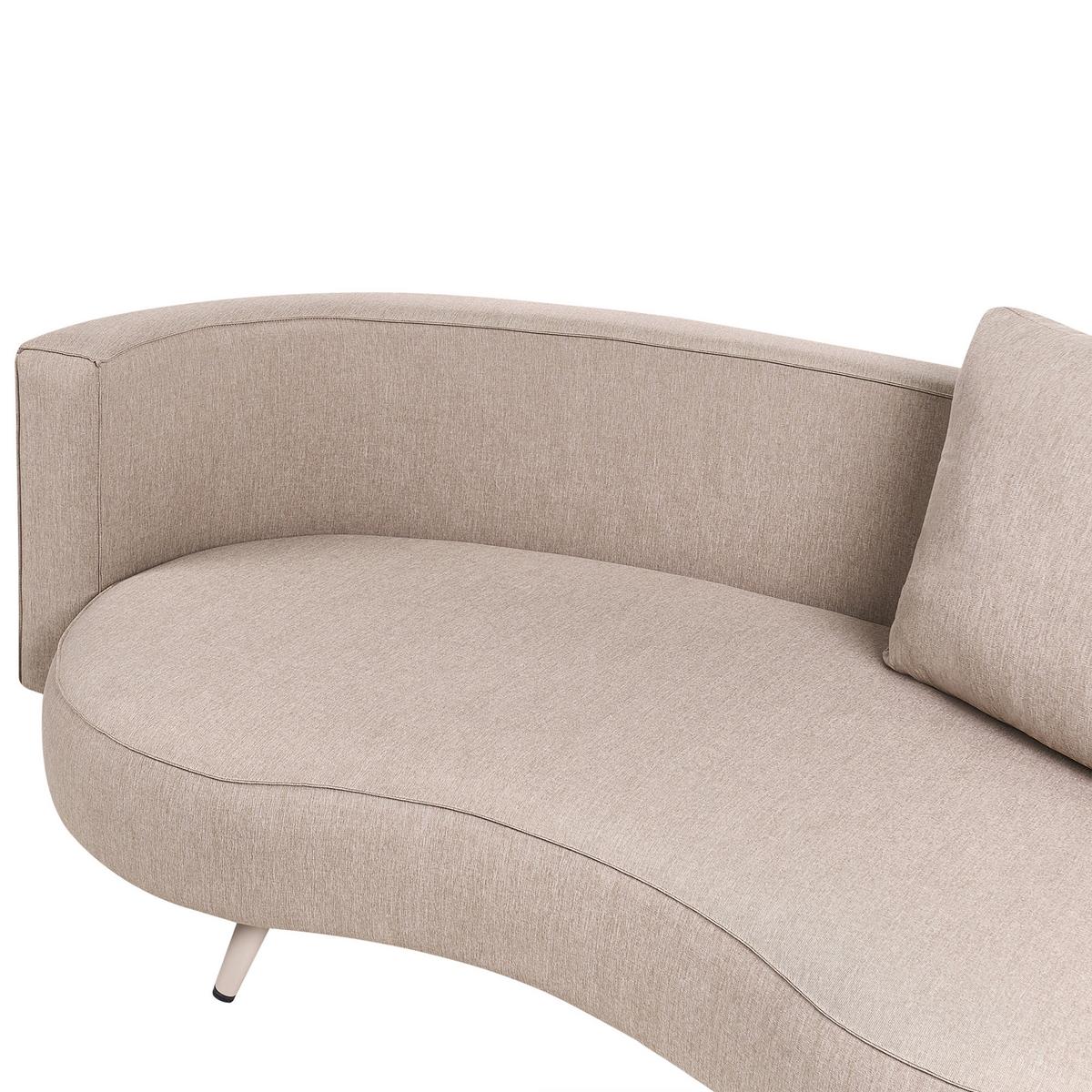 GARTENSOFA 3-Sitzer linksseitig Beige Parori - Beige, Textil (210/95/104cm) - Beliani