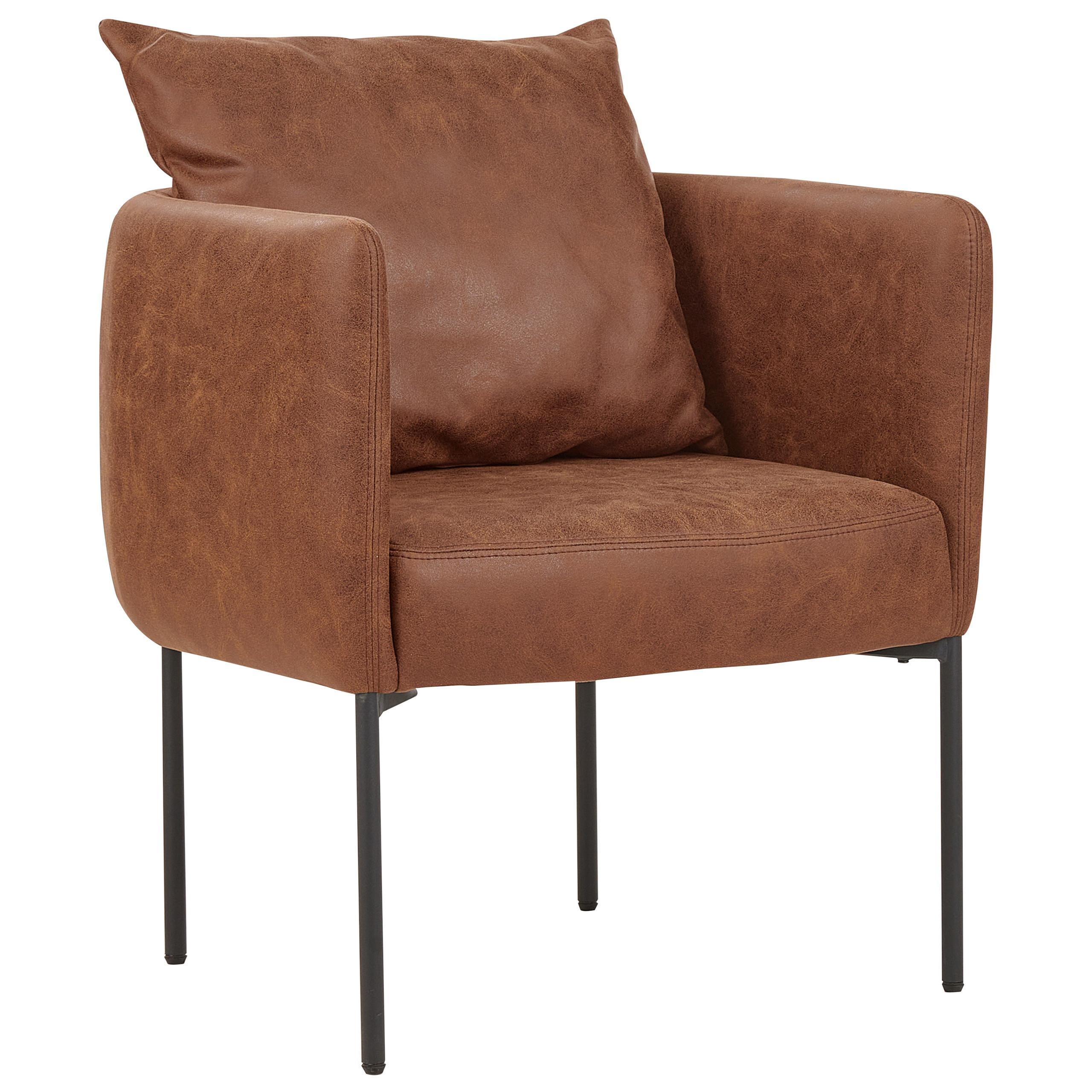 SESSEL Kunstleder Braun Malmos - Braun, Kunststoff (62/68/62cm) - Beliani