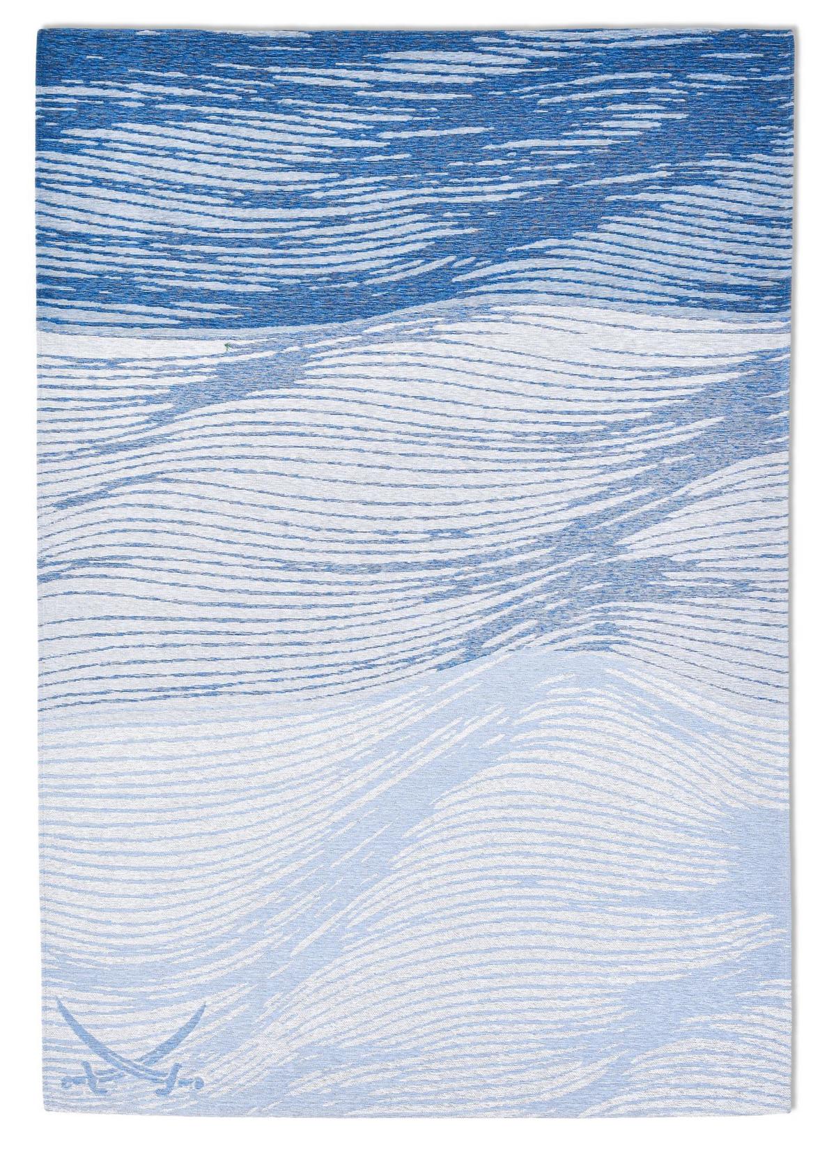 FLACHWEBTEPPICH Keitum 160x230 cm - Blau, Textil (160/160cm) - Sansibar SYLT