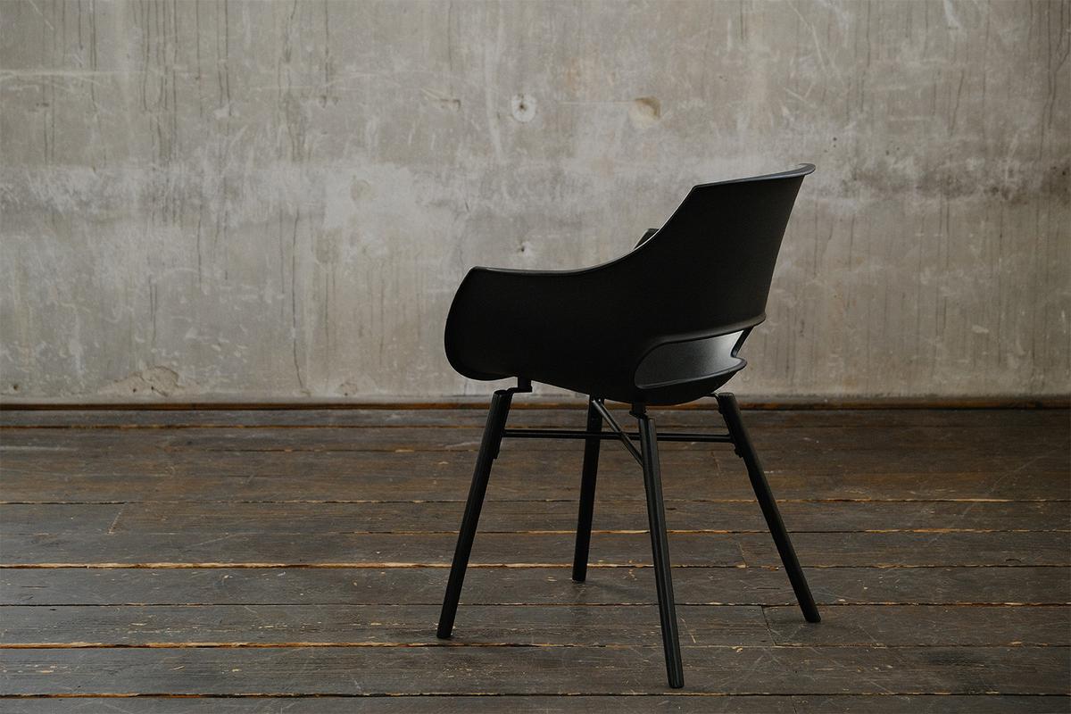STUHL ZAJA Schwarz Kunststoff, Holz - Schwarz, Kunststoff (57/82/59cm) - KAWOLA