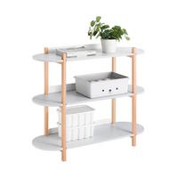 BÜCHERREGAL Grau-Natur - Naturfarben/Grau, Holz/Holzwerkstoff (100/88/33cm) - SoBuy