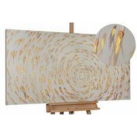 ÖLGEMÄLDE 140/70 cm - Beige/Goldfarben, Holz/Textil (140/70cm) - KUNSTLOFT