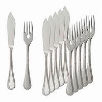 FISCHBESTECK Kreuzband Septfontaines silber 12-tlg. - Silberfarben, Metall - Villeroy & Boch