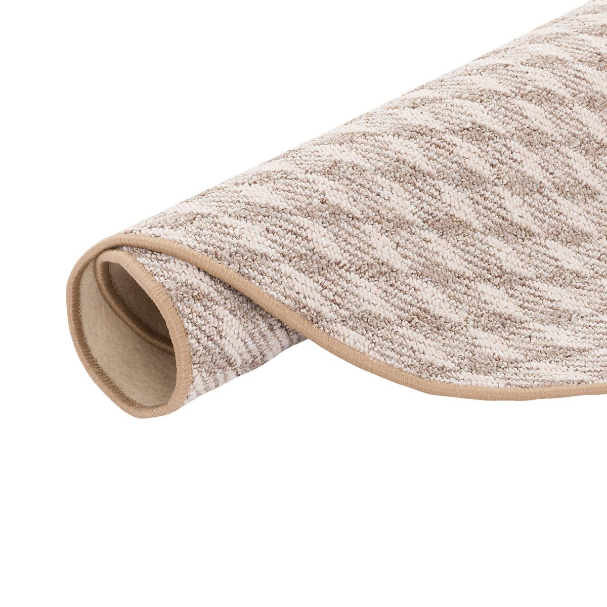 SCHLINGEN TEPPICH MODERN DIAMOND RUND - Sandfarben, Textil (133/133cm) - Snapstyle