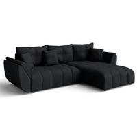 ECKSOFA L Form Antalya Anthrazit 280/190/91 cm – mit Bettkasten - Schwarz, Kunststoff/Textil (280/190cm) - AX Living
