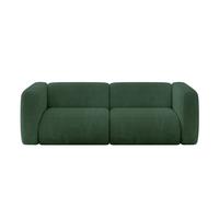 MODULARES Sofa 2-SITZER MIRA-S1 228x89x70 Grün cm Cord - Salbeigrün/Schwarz, Holzwerkstoff/Kunststoff (228/70/89cm) - ALTDECOR