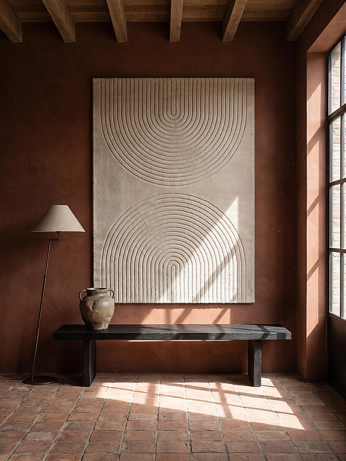 KURZFLORTEPPICH Geometrisch MUOTA Polypropylen Beige 140 x 200 cm - Beige, Textil (140/200cm) - KADIMA DESIGN