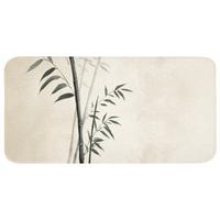 BADEMATTE Japandi - Bambus - Beige Badezimmerteppich 120x60 cm - Ecru, Textil (120/60cm) - OnlyWow