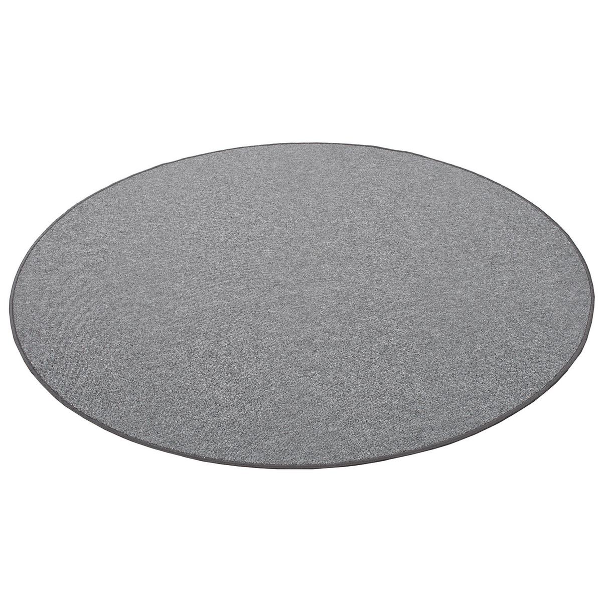 FEINSCHLINGEN VELOUR TEPPICH STRONG RUND - Anthrazit, Textil (133/133cm) - Snapstyle