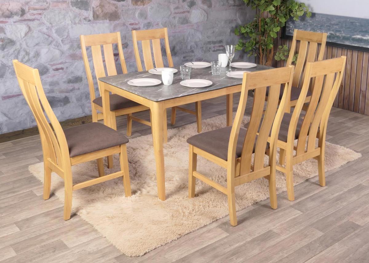 ESSZIMMERSTUHL Braun, Taupe 6er-Set - Taupe/Braun, Holz (46/100/45cm) - MCW