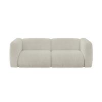 MODULARES Sofa 2-SITZER MIRA-S1 228x89x70 Creme cm Cord - Ecru/Creme, Holzwerkstoff/Kunststoff (228/70/89cm) - ALTDECOR